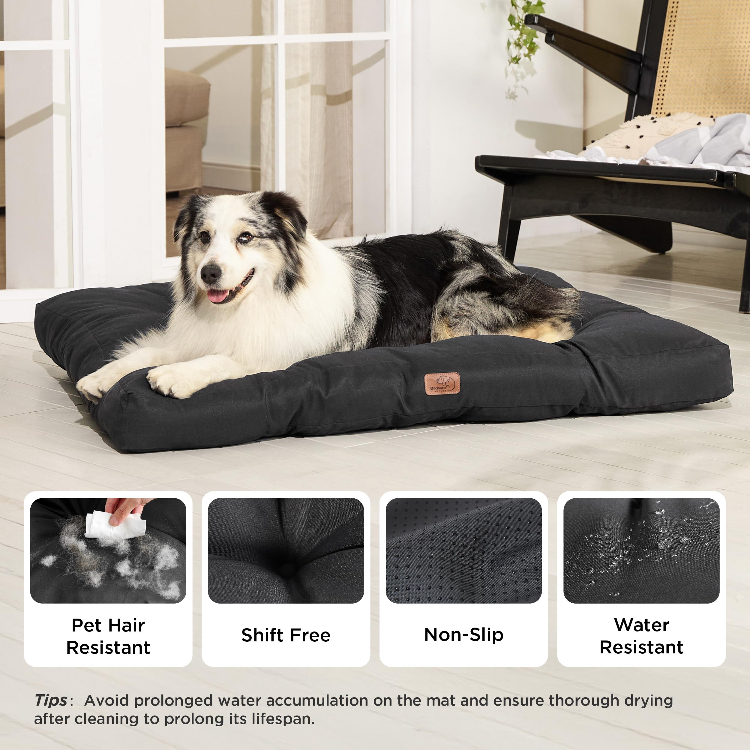 Bedsure washable-dog-bed-cover enables quick cleanup after messy adventures.