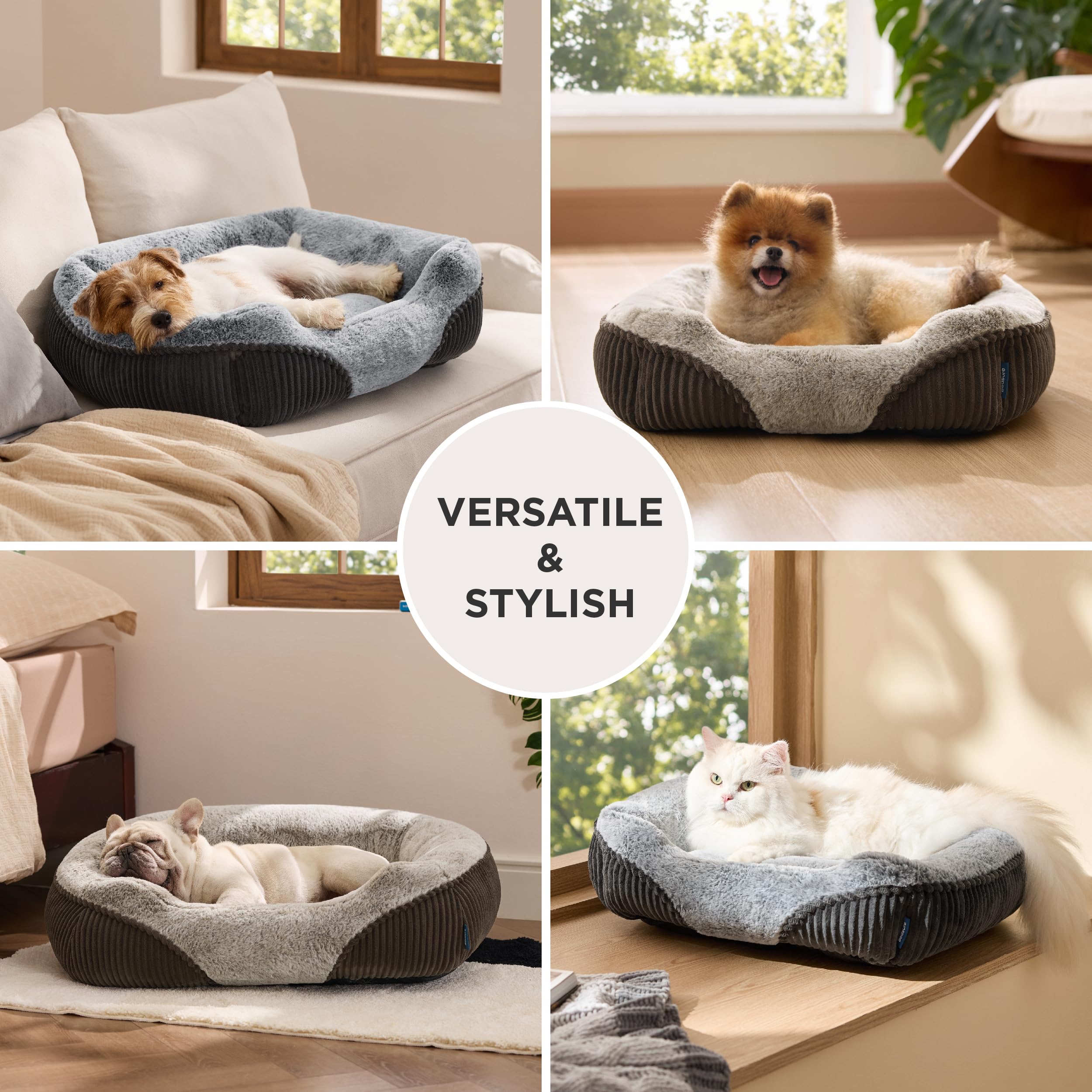 Bedsure Washable Dog Bed durable construction close-up promising long-lasting shape
