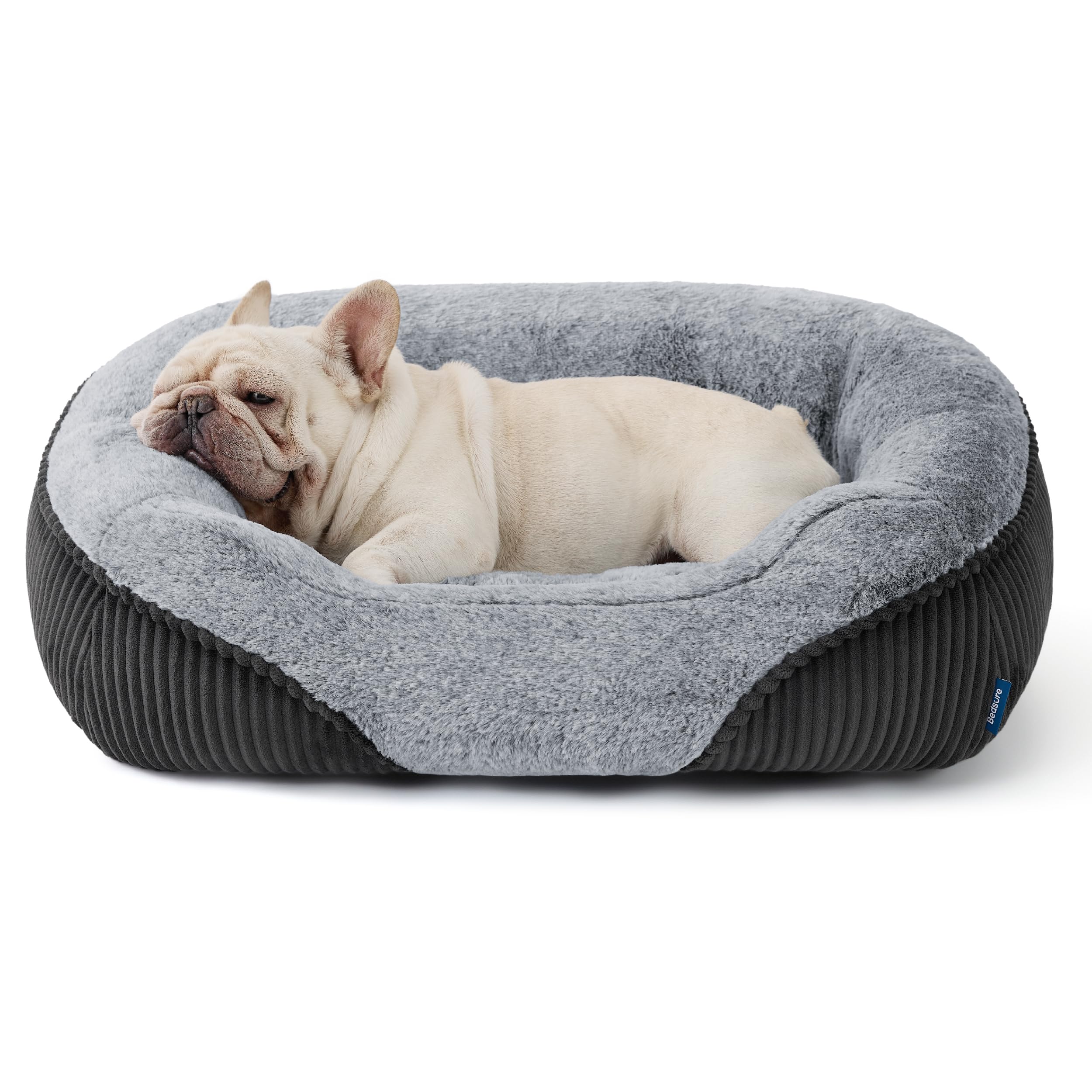 Bedsure Washable Dog Bed pet-use-scenario shows a cozy resting spot beside a sofa.