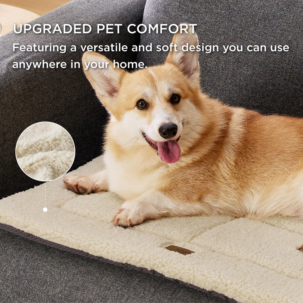 Bedsure washable dog crate bed features high-density foam for supportive rest