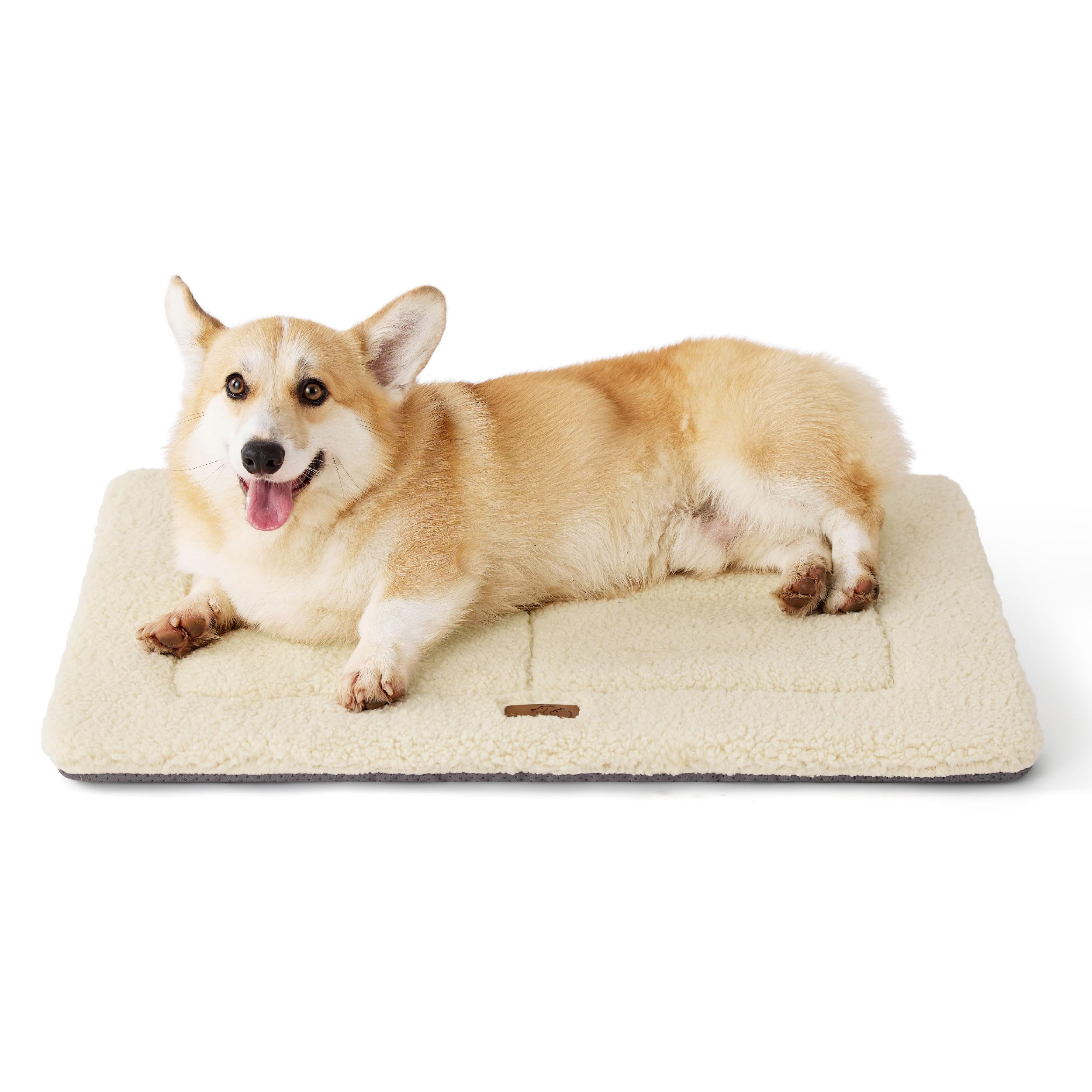 Bedsure washable dog crate bed with soft fleece top for cozy naps