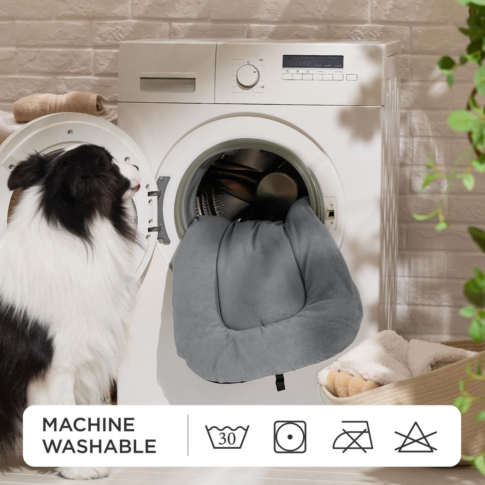 Bedsure light-grey fleece close-up highlights skin-friendly comfort and modern look.