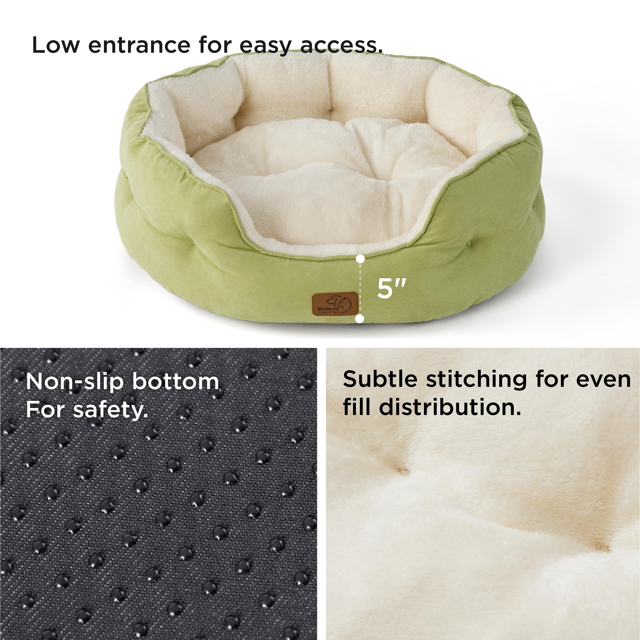 Bedsure washable green pet bed in washer for easy cleanup