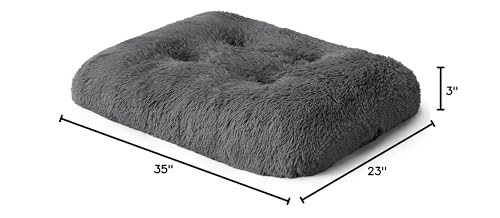 Bedsure dark grey bed in home setting showing roomy space for large dogs
