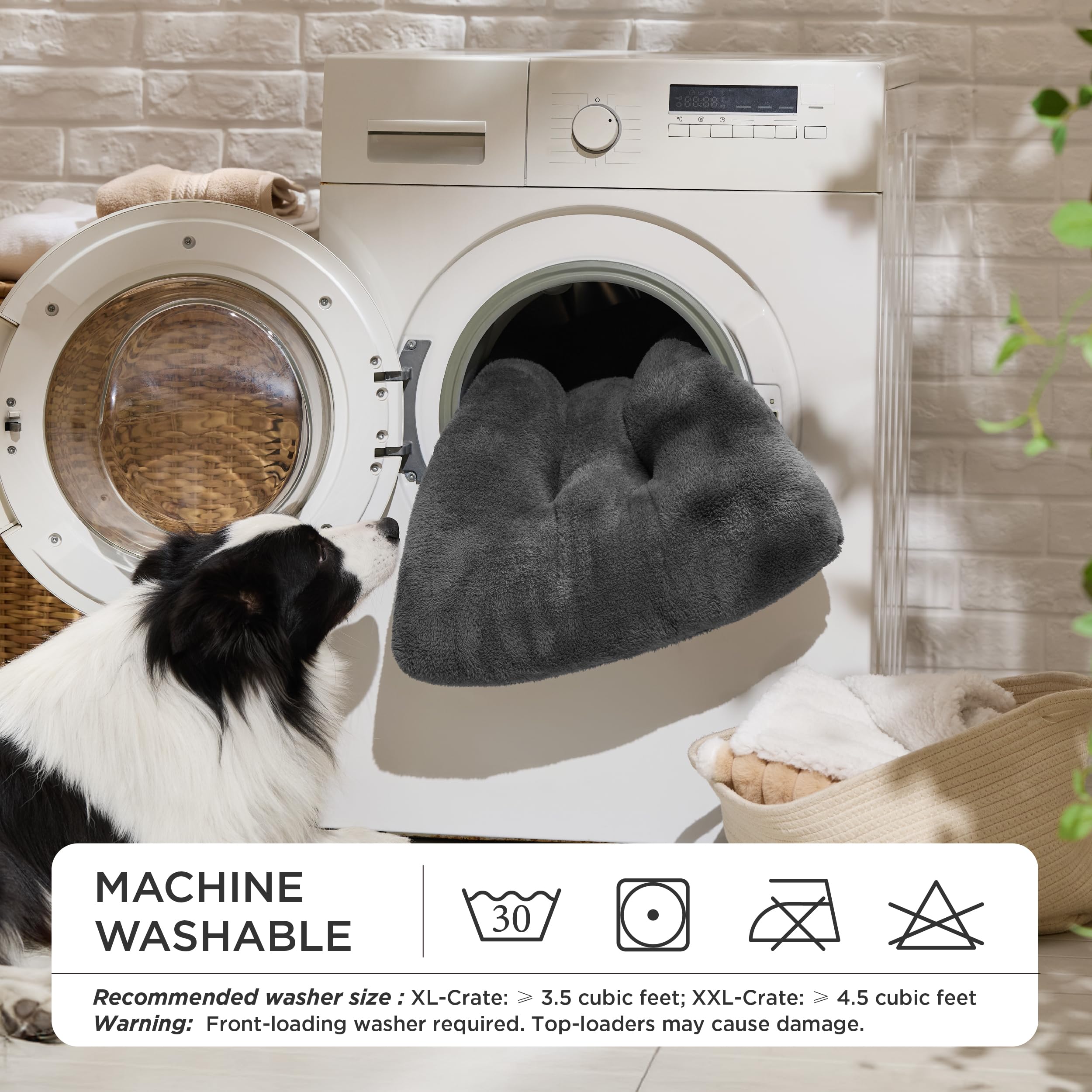 Bedsure washable XL dog bed cushioning fill provides supportive, cozy contouring for large breeds.