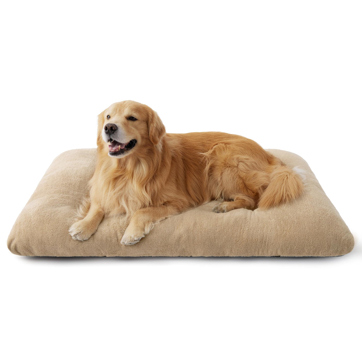 Bedsure washable XXL dog bed in crate offers plush comfort.