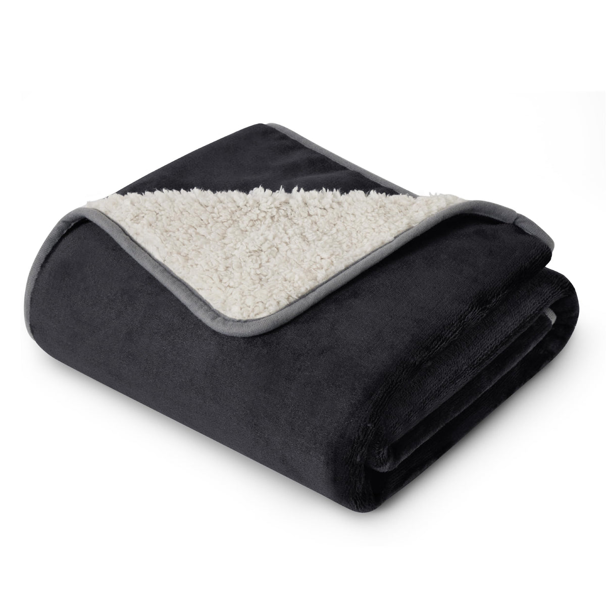 Bedsure waterproof blanket Sherpa side close-up for warm protection