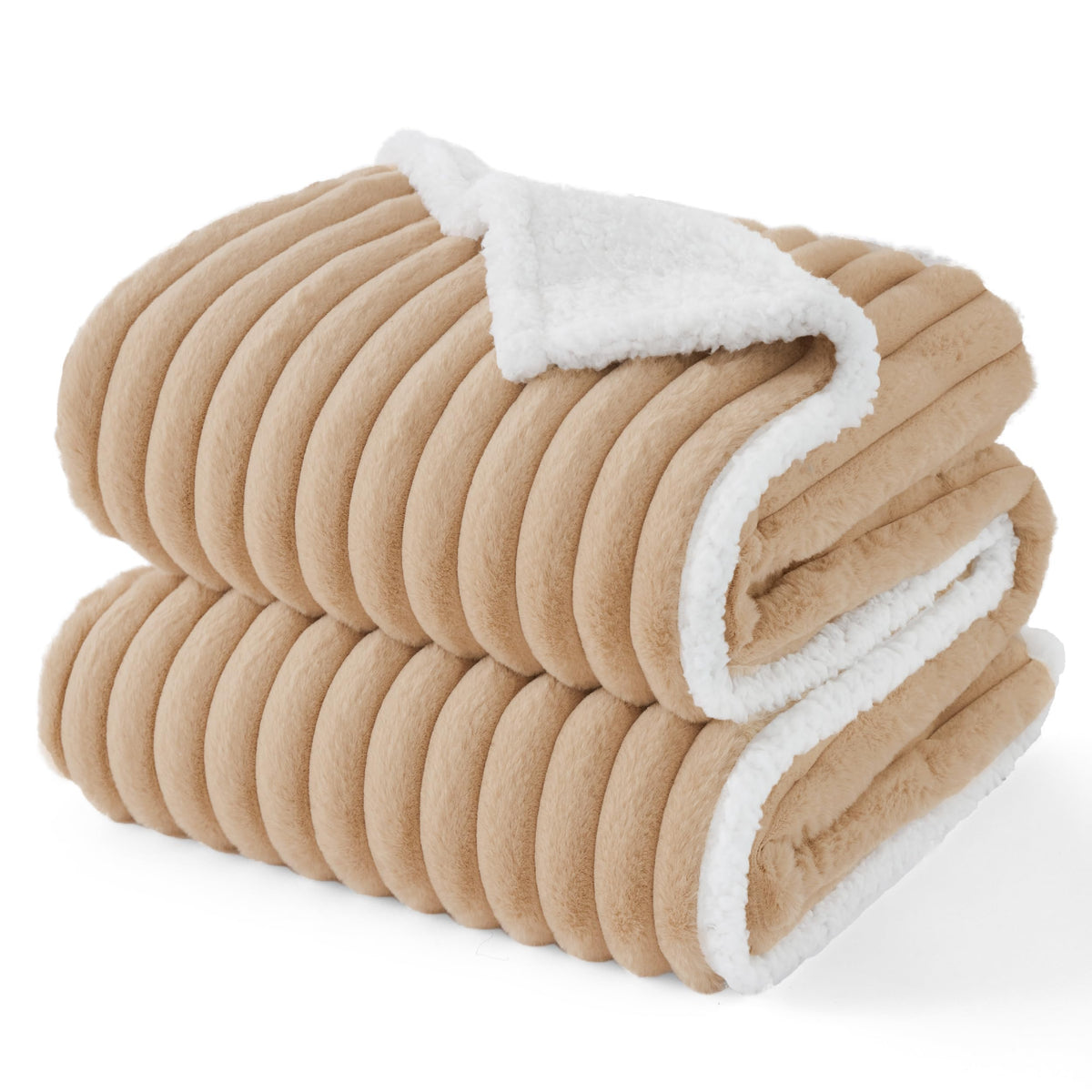 Bedsure waterproof dog blanket in Tuscan Beige protects furniture from spills.