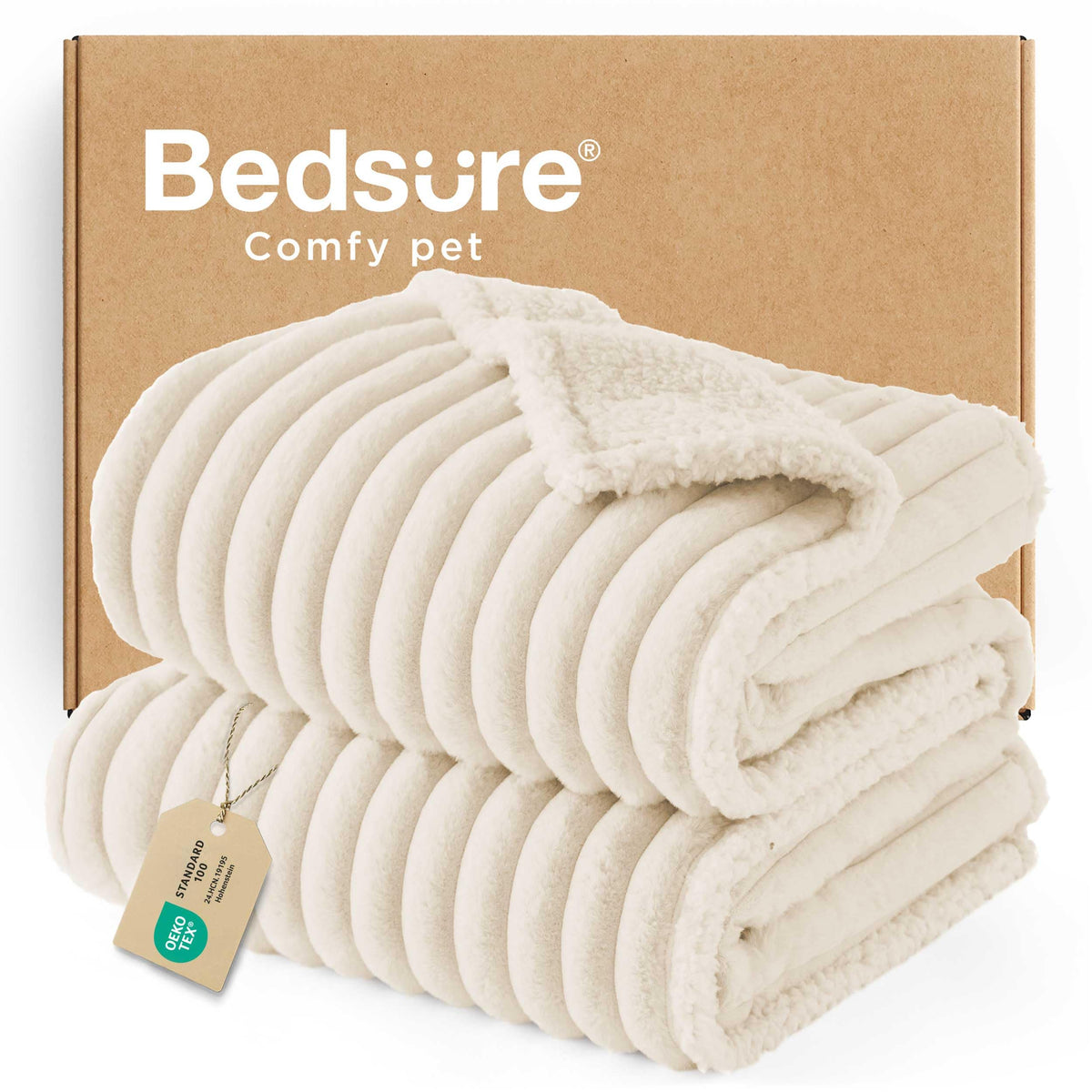 Bedsure waterproof-dog-blanket-waterproof-lining protects furniture from spills.