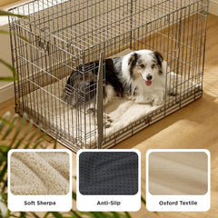 Bedsure XL dog bed anti-slip base keeps bed secure on floors.