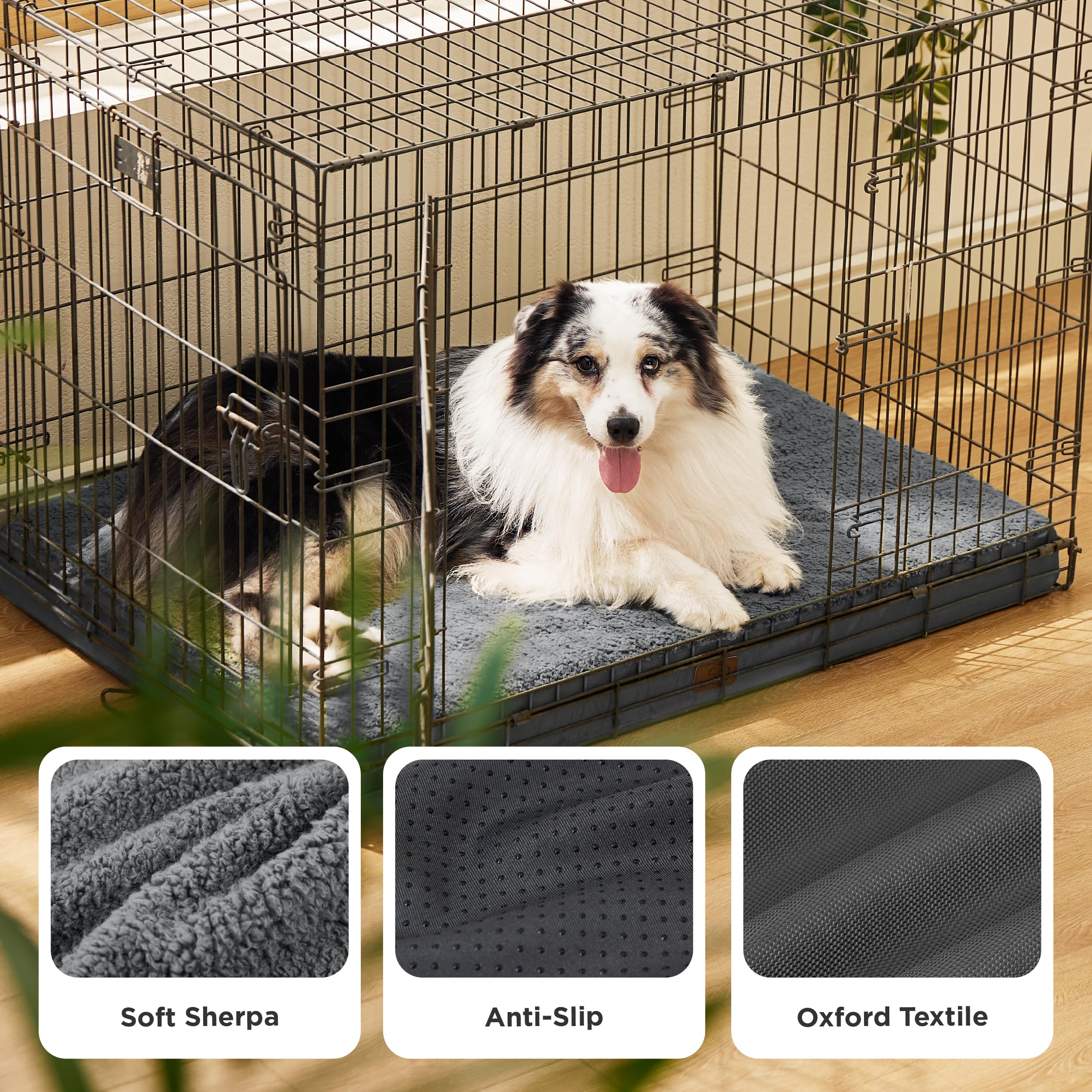 Bedsure anti-slip base keeps the bed stable on floors.