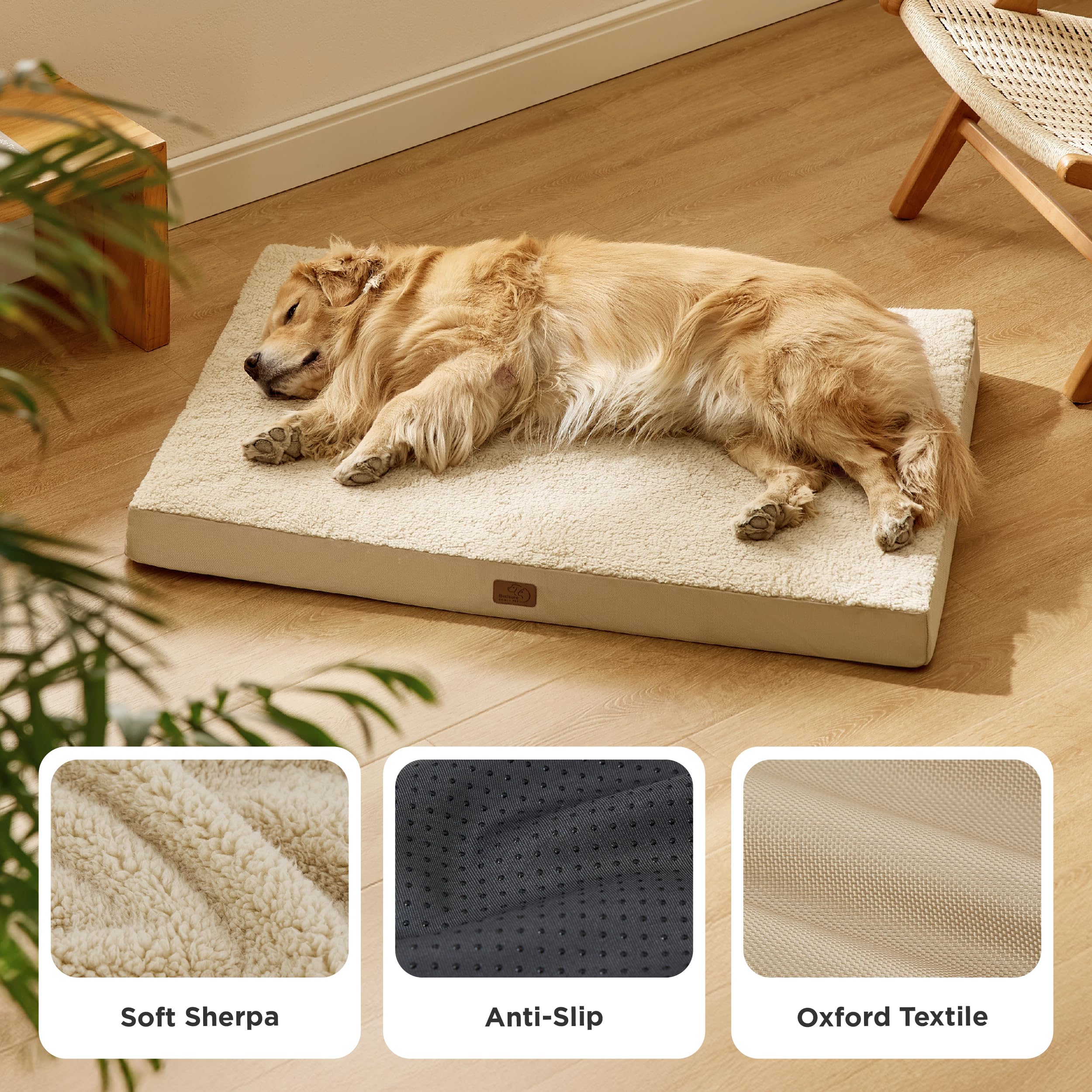 Bedsure XL dog bed anti-slip base keeps bed in place