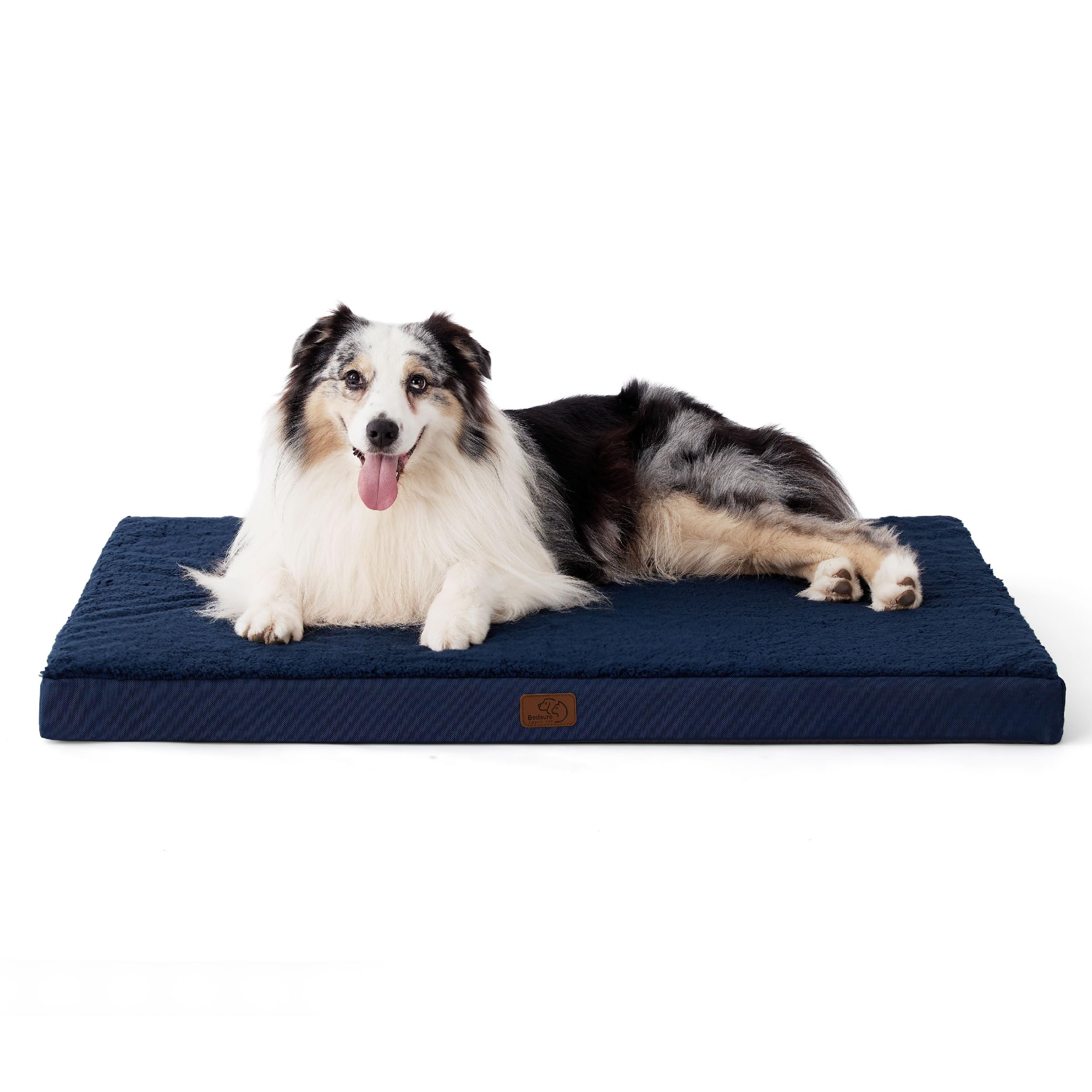Bedsure XL dog bed with egg crate foam closeup showing supportive structure
