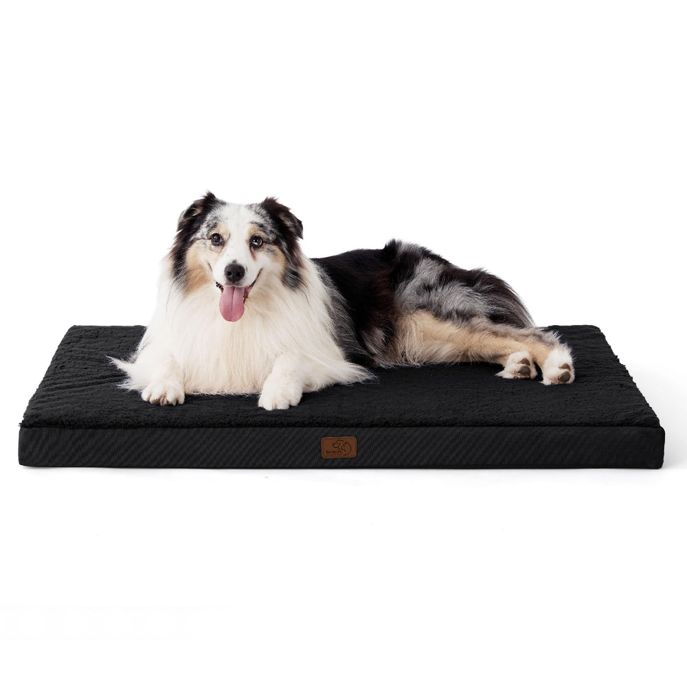 Bedsure XL dog bed crate-foam supports joints during crate time