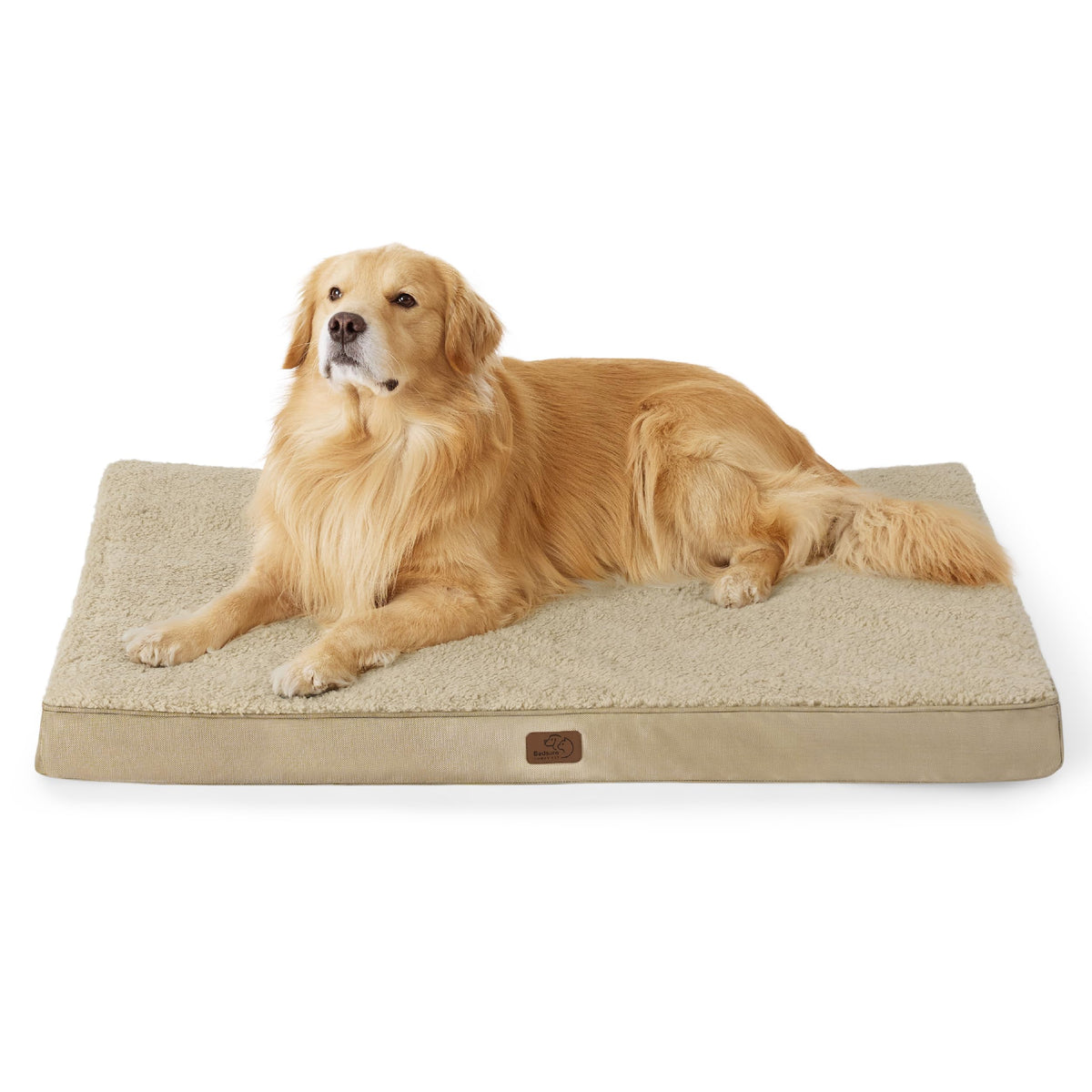 Bedsure XL dog bed foam detail showing orthopedic egg-crate support
