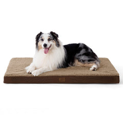 Bedsure XL dog bed for crate with foam core supports joints during naps.