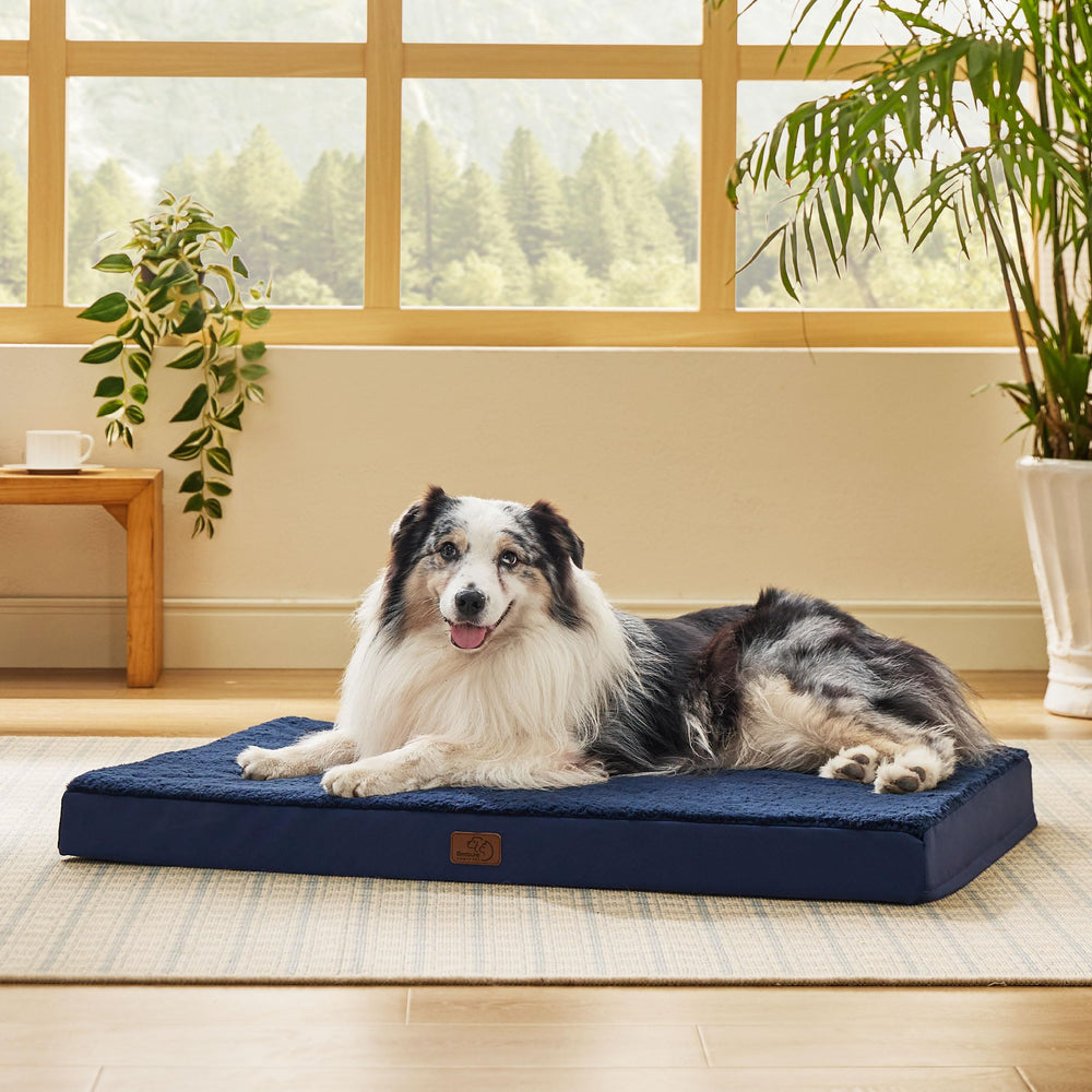 Bedsure XL dog bed inside a crate illustrating crate-friendly size