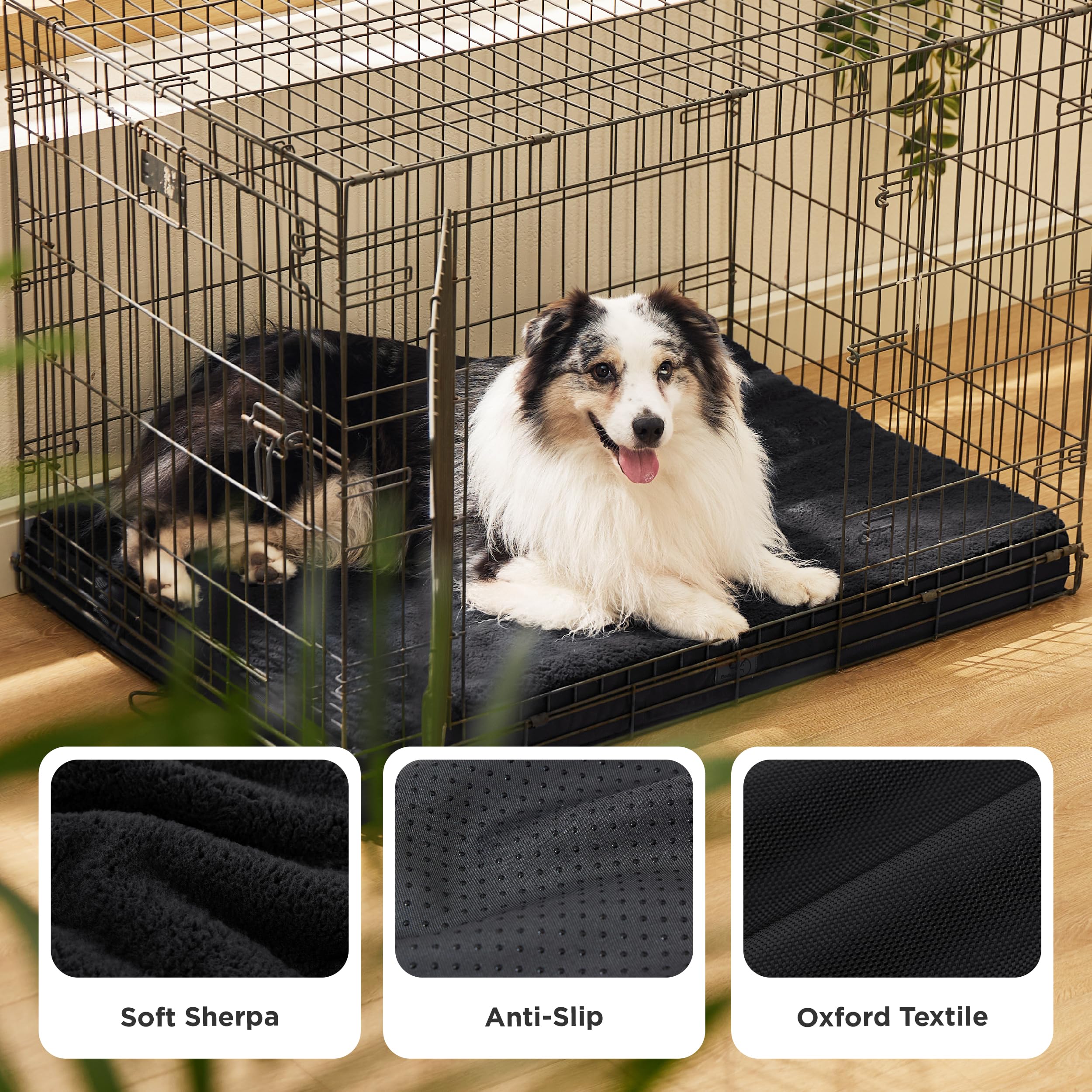 Bedsure XL non-slip-base keeps the bed in place on any surface