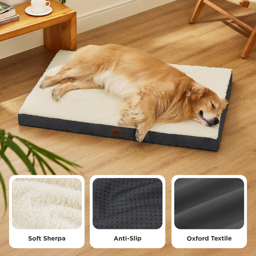 Bedsure XL dog bed removable cover opened to reveal easy cleaning access.