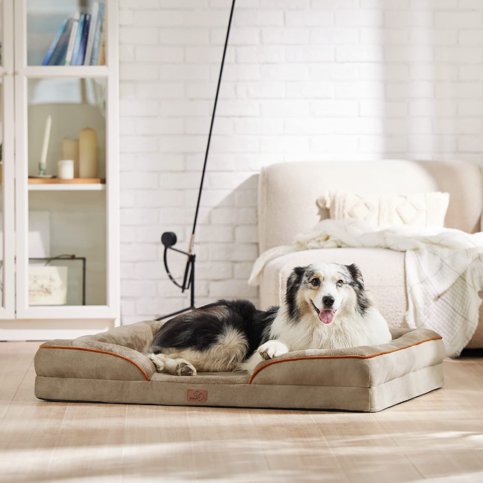 Bedsure XL orthopedic dog bed low entry design for easy access