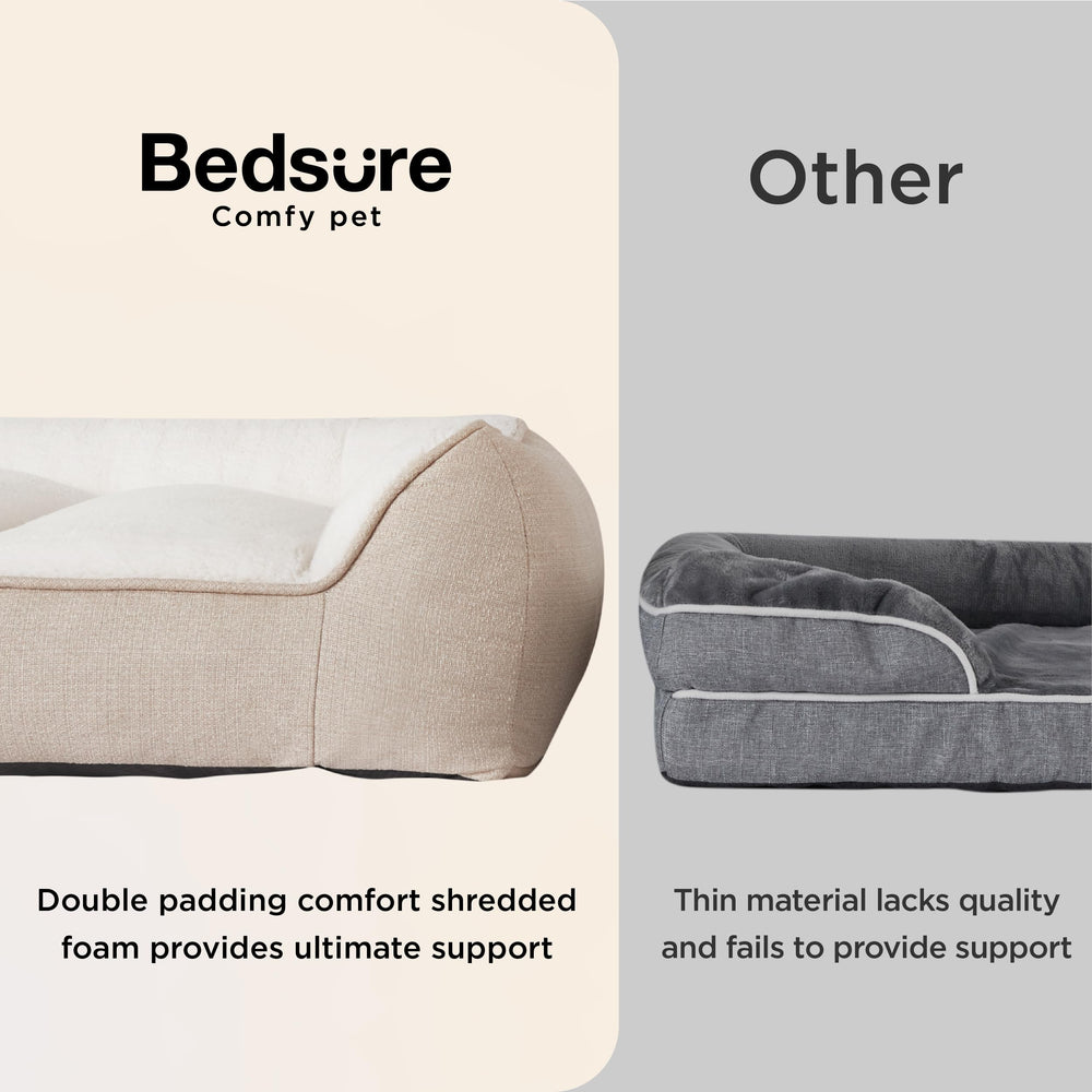Bedsure XL orthopedic dog bed three bolsters provide head and neck support
