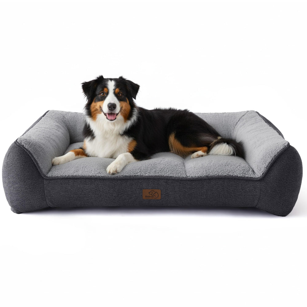 Bedsure XL Pro orthopedic dog bed front view highlights extra thick support for large dogs