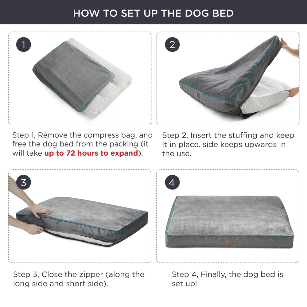 Bedsure XL non-slip bottom keeps bed in place during use