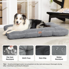 Bedsure Oxford fabric close-up shows soft, durable material for pet comfort.