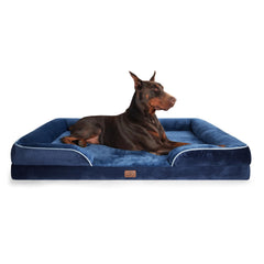Bedsure XXL orthopedic dog bed blue navy 52-inch offers spacious comfort and joint support.