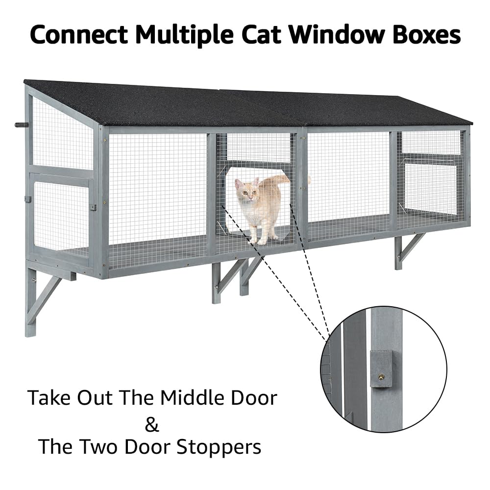 beeNbkks window box assembly with connectors creates expandable play spaces for multi-cat homes.