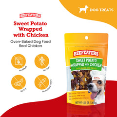 Beefeaters ingredient scroll shows no gluten for sensitive dogs.