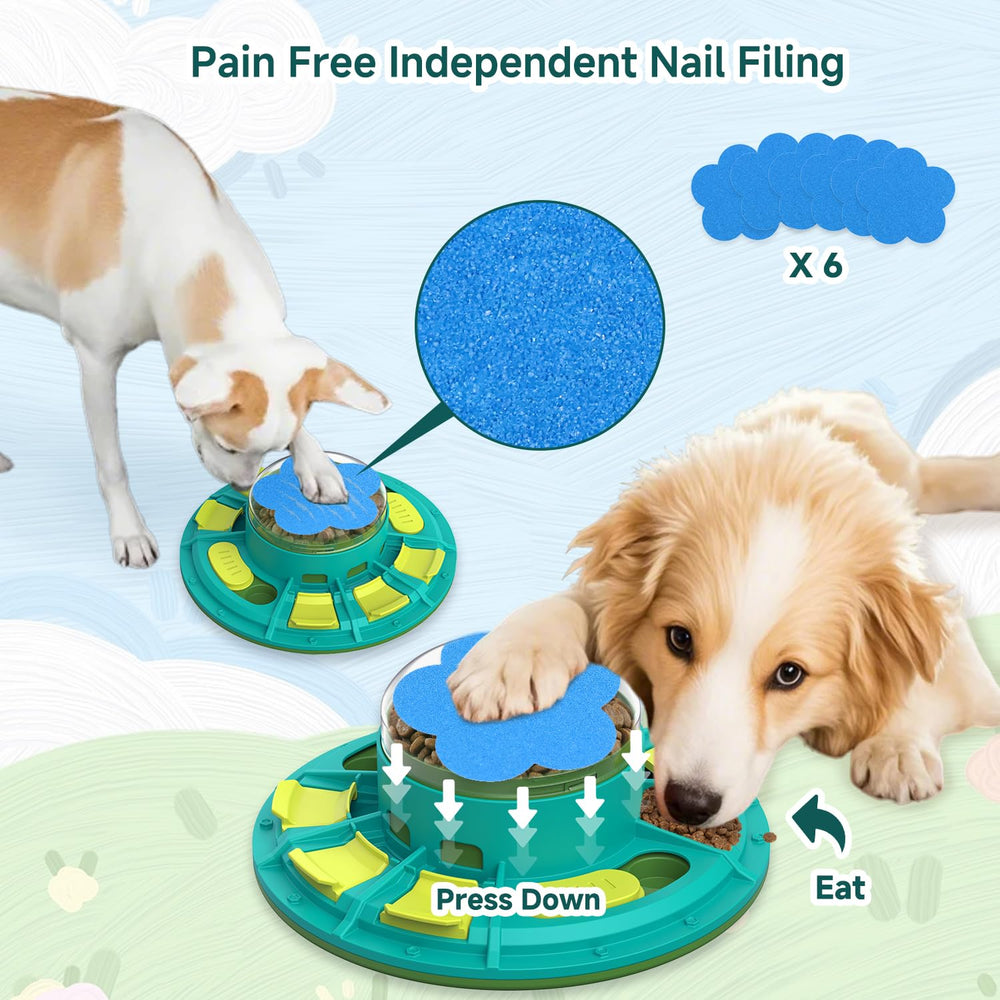 Beelike dog enrichment green demonstrates multitasking toy for exercise and mental challenge.