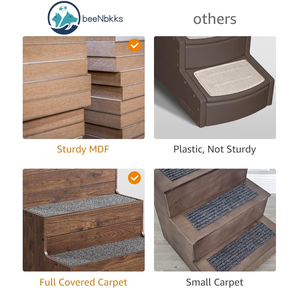 beeNbkks wooden pet stairs blend with home decor