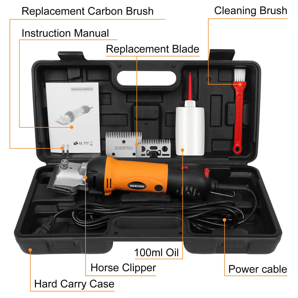 BEETRO horse shears side view shows compact ergonomic design for handling