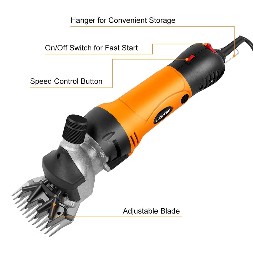 BEETRO 500W sheep shears cooling system helps prevent overheating.