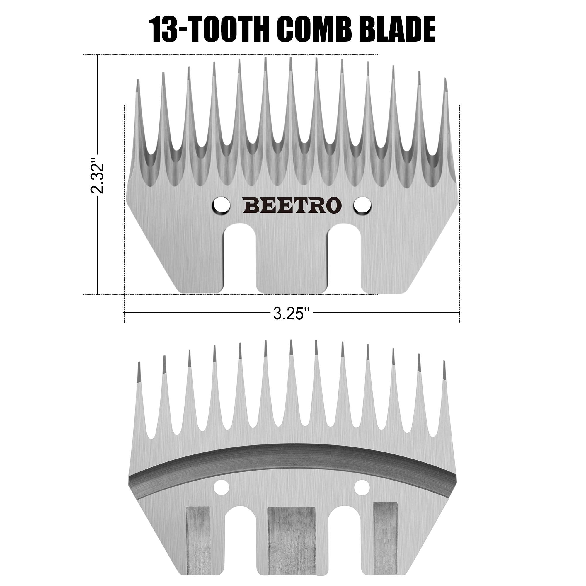 BEETRO stainless-steel blades durable, heat-resistant for livestock shearing