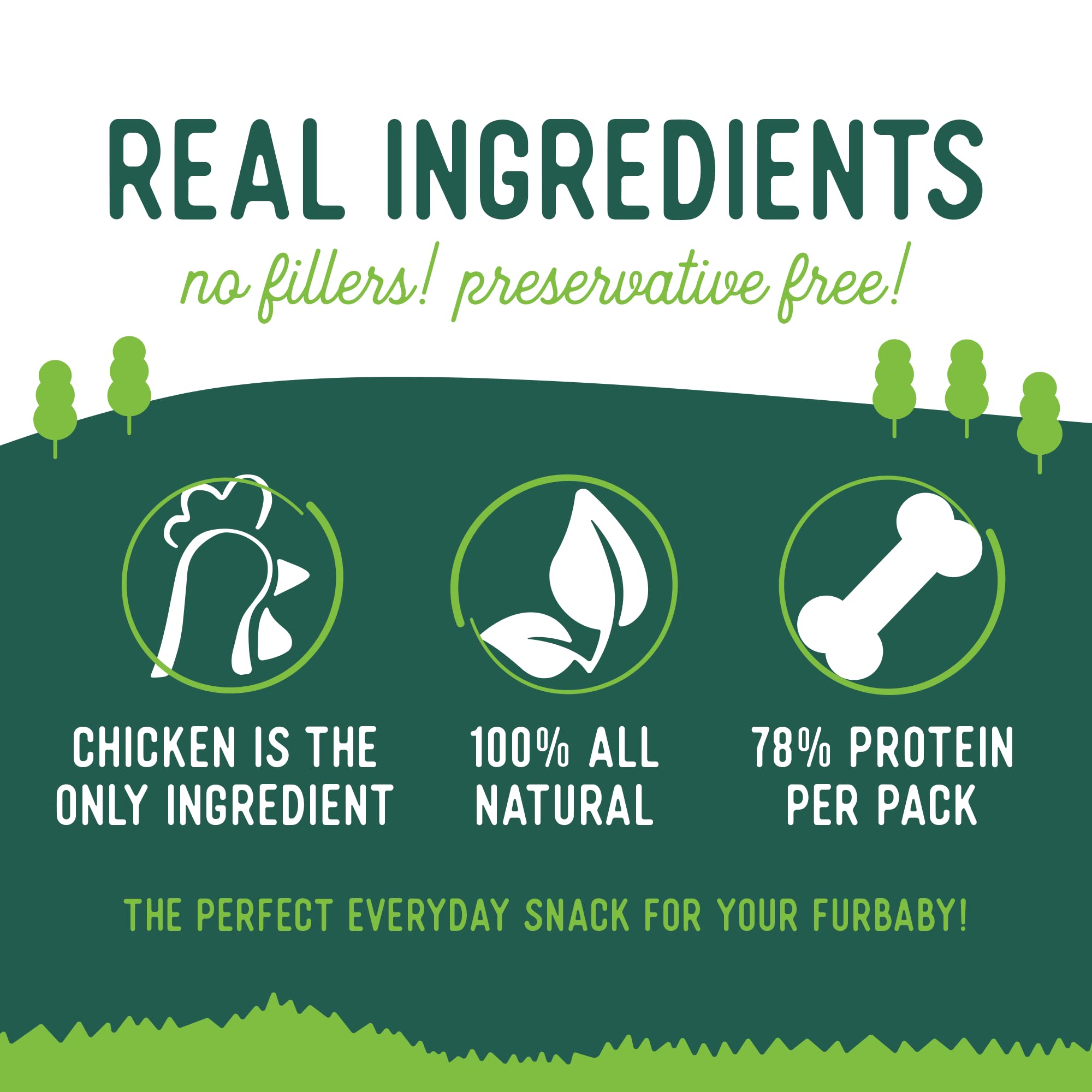 Beg & Barker chicken jerky single-ingredient label emphasizes pure protein
