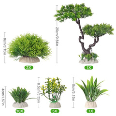 BEGONDIS green artificial aquarium plants create realistic forest-like decor for fish habitats.