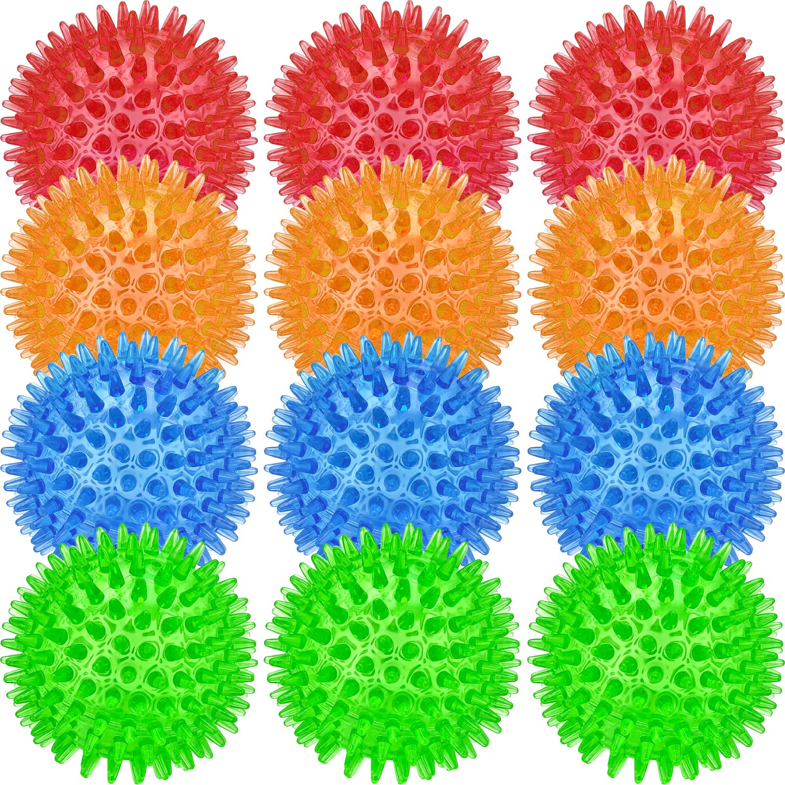 Beieverluck 12-pack blue squeaky dog ball for indoor fetch and gnaw sessions.