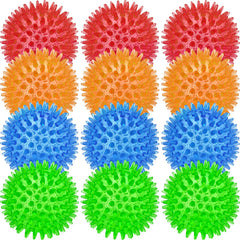 Beieverluck 12-pack blue squeaky dog ball for indoor fetch and gnaw sessions.