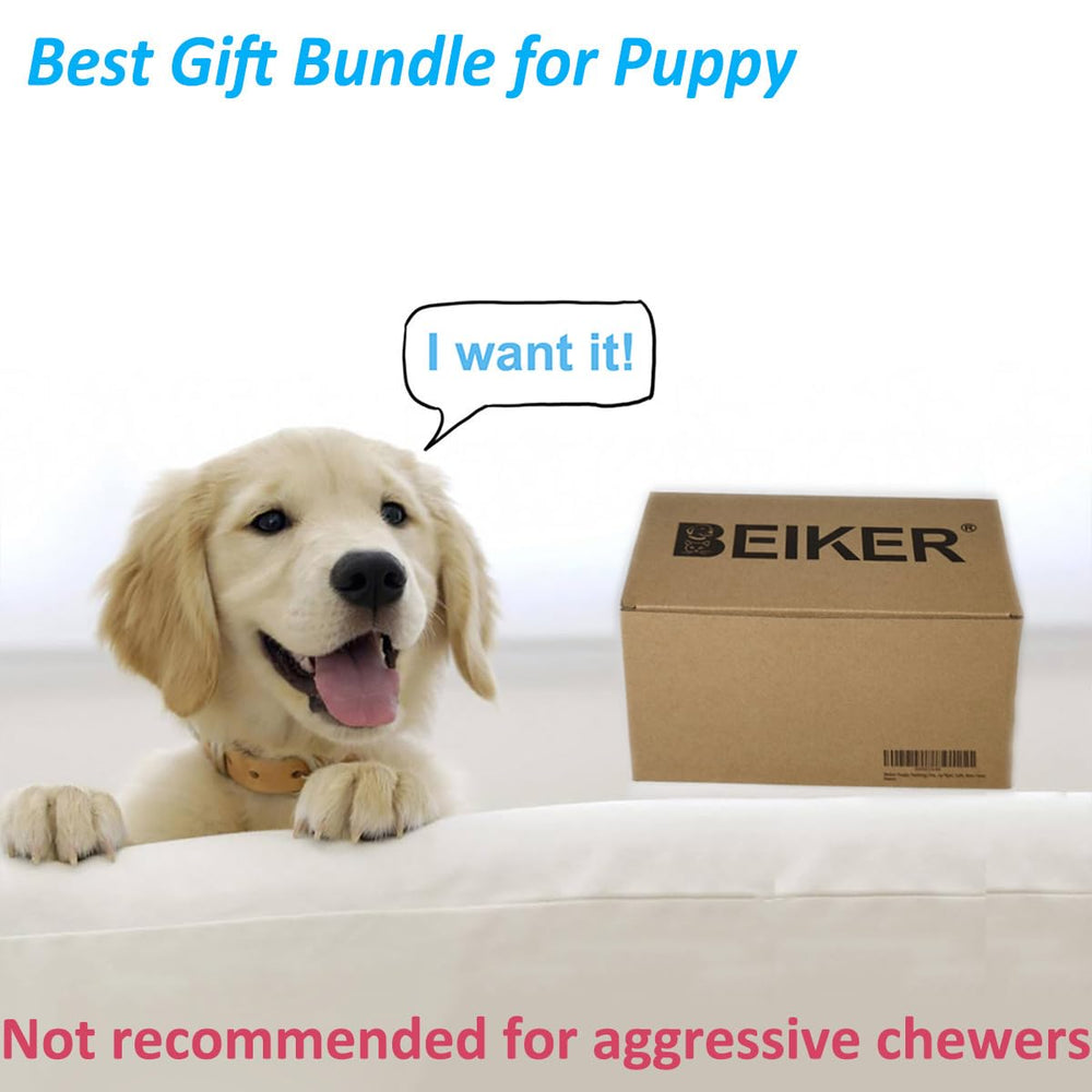 Beiker natural rubber and cotton chew toy promotes safe chewing