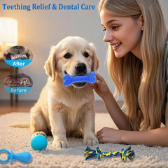 Beiker rope toys for puppies blue are ideal for tug-of-war and interactive play.