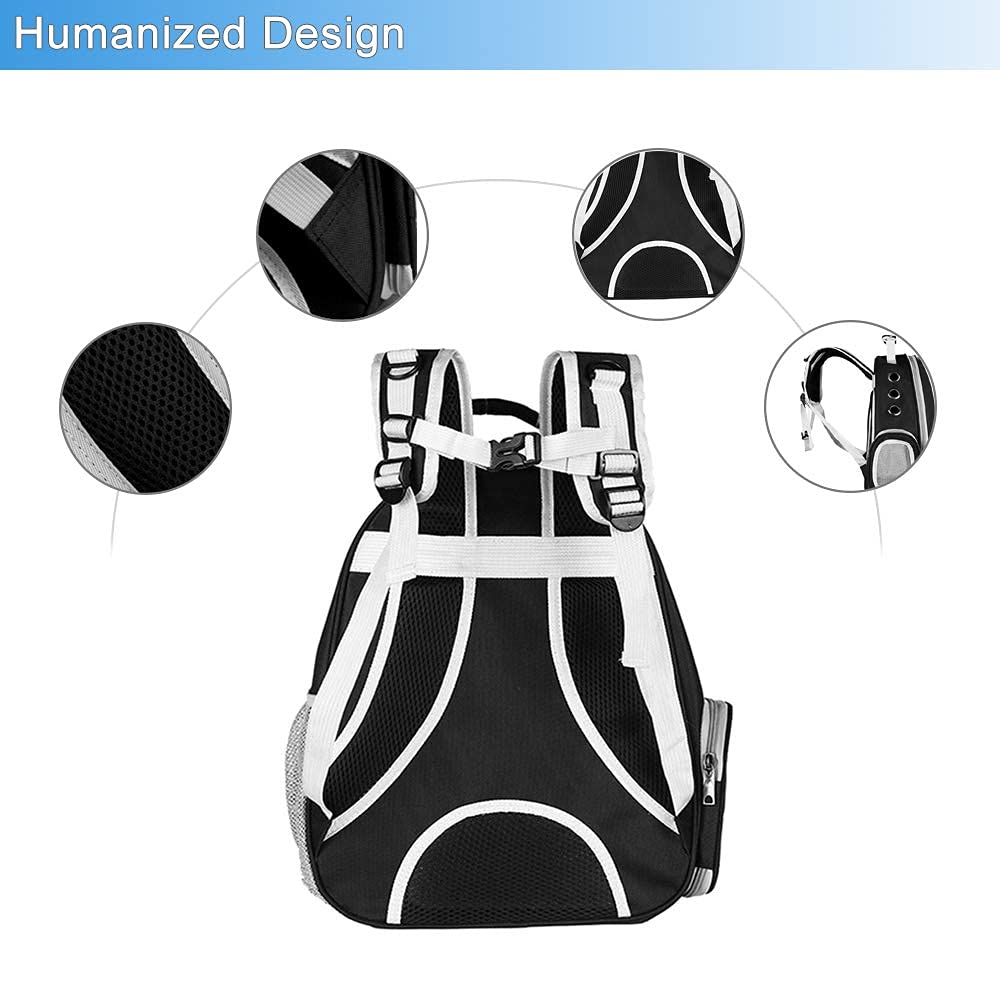 BEIKOTT cat backpack in-use on the go demonstrates airline-approved portability.