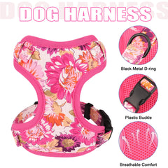 Beirui floral-blue-collar-xs—durable black plastic buckle for tiny dogs.