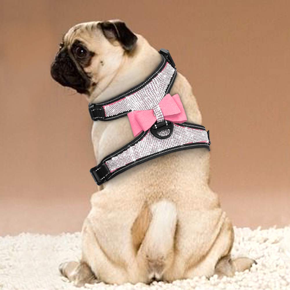 Beirui pink small-to-medium dog harness ideal for 3-8 lb pets