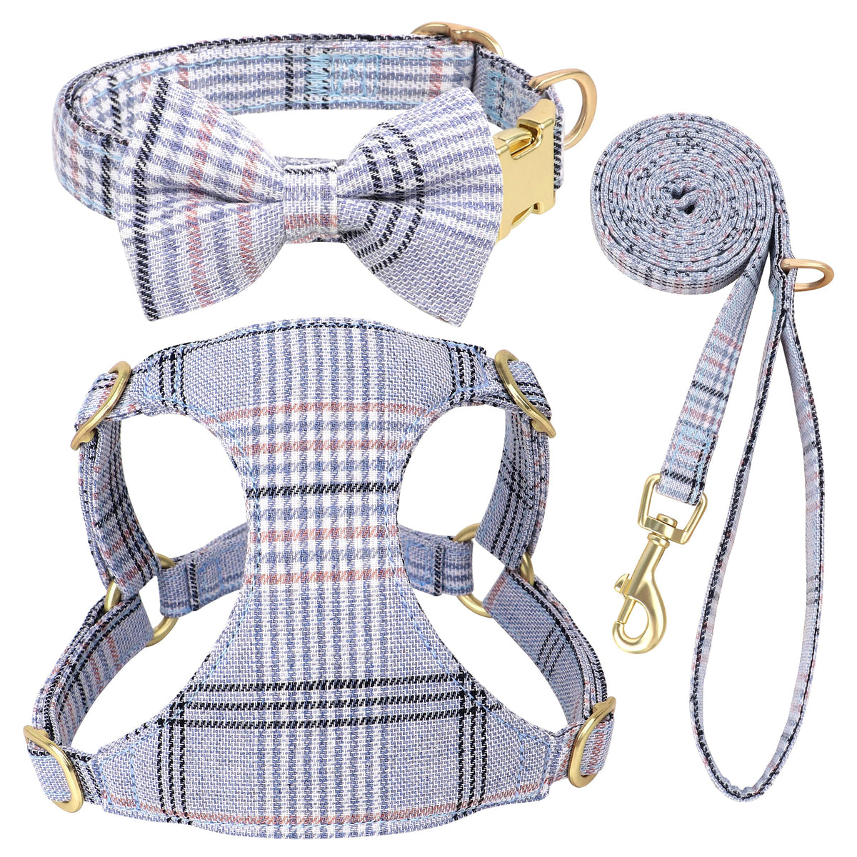 Beirui XXS harness blue front view for secure daily walks