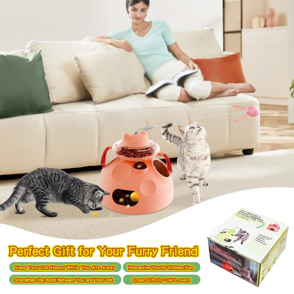 Beitophome 4-in-1 cat toy boredom-buster kit keeps indoor cats engaged.