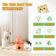 Beitophome 4-in-1 cat toy rotating ball offers dynamic engagement during playtime.
