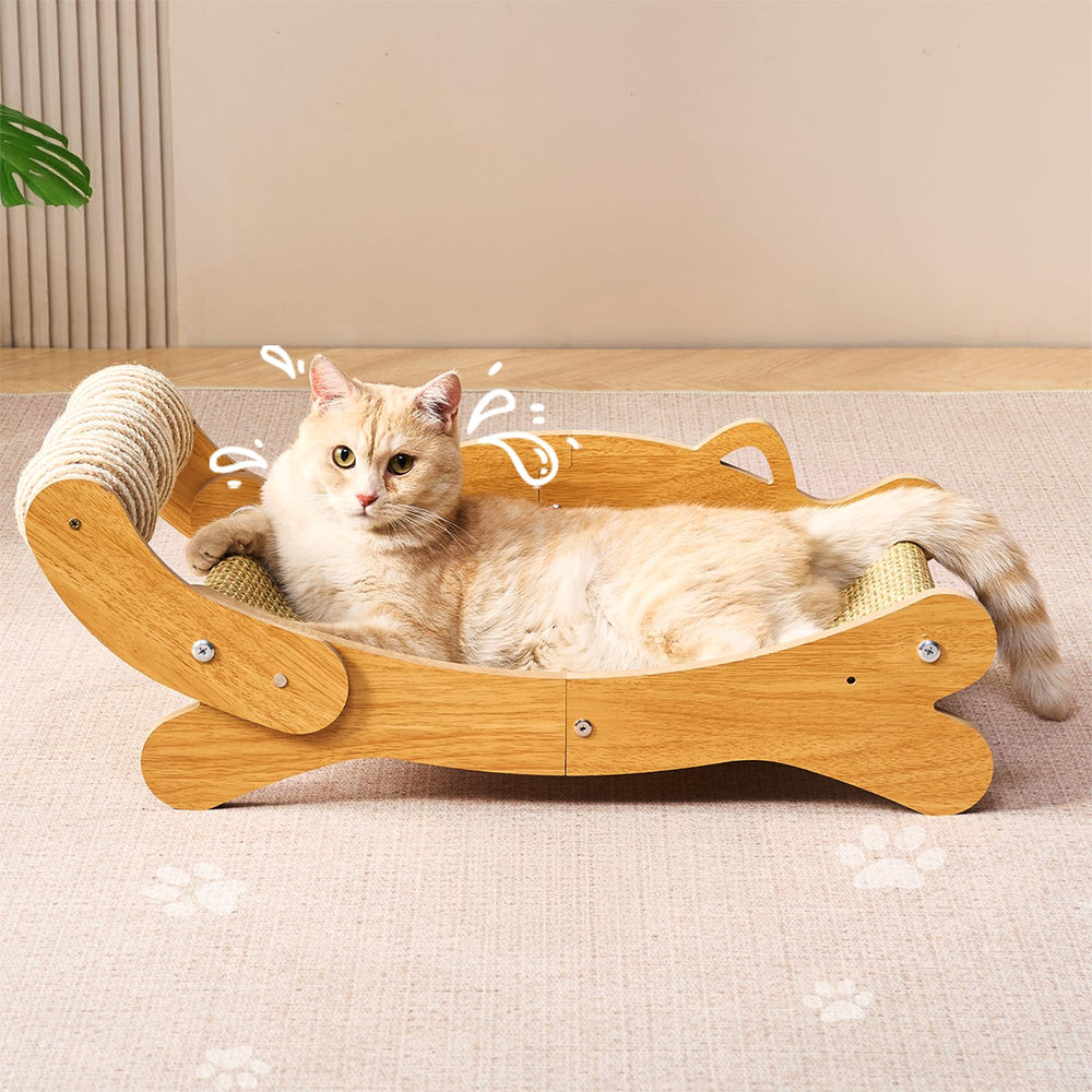 beitophome cat scratch board with sisal ball enabling satisfying scratching and playful interaction