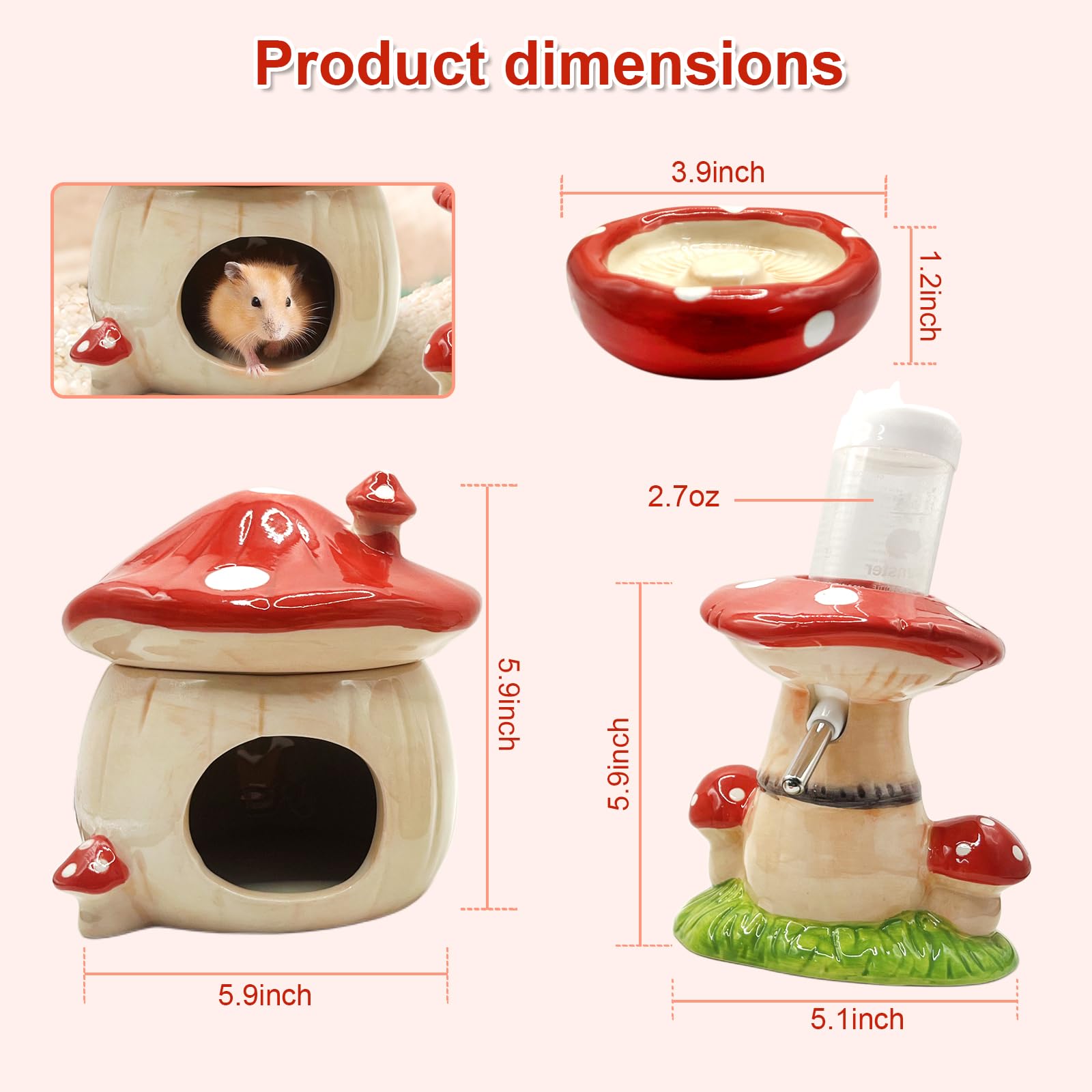BELEATAL ceramic mushroom hideout closeup reveals craftsmanship and durable design for long-term use.
